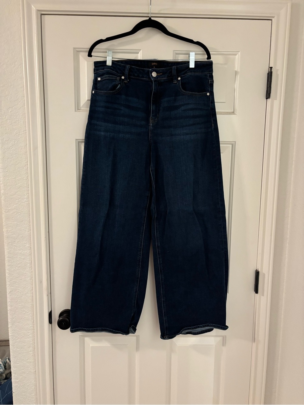 Quince Dark Indigo Wide-Leg Jeans